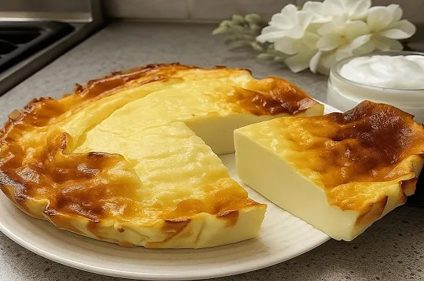 Gâteau Au Yaourt à 3 Ingrédients, Sans Sucre Ajouté Et Sans Farine