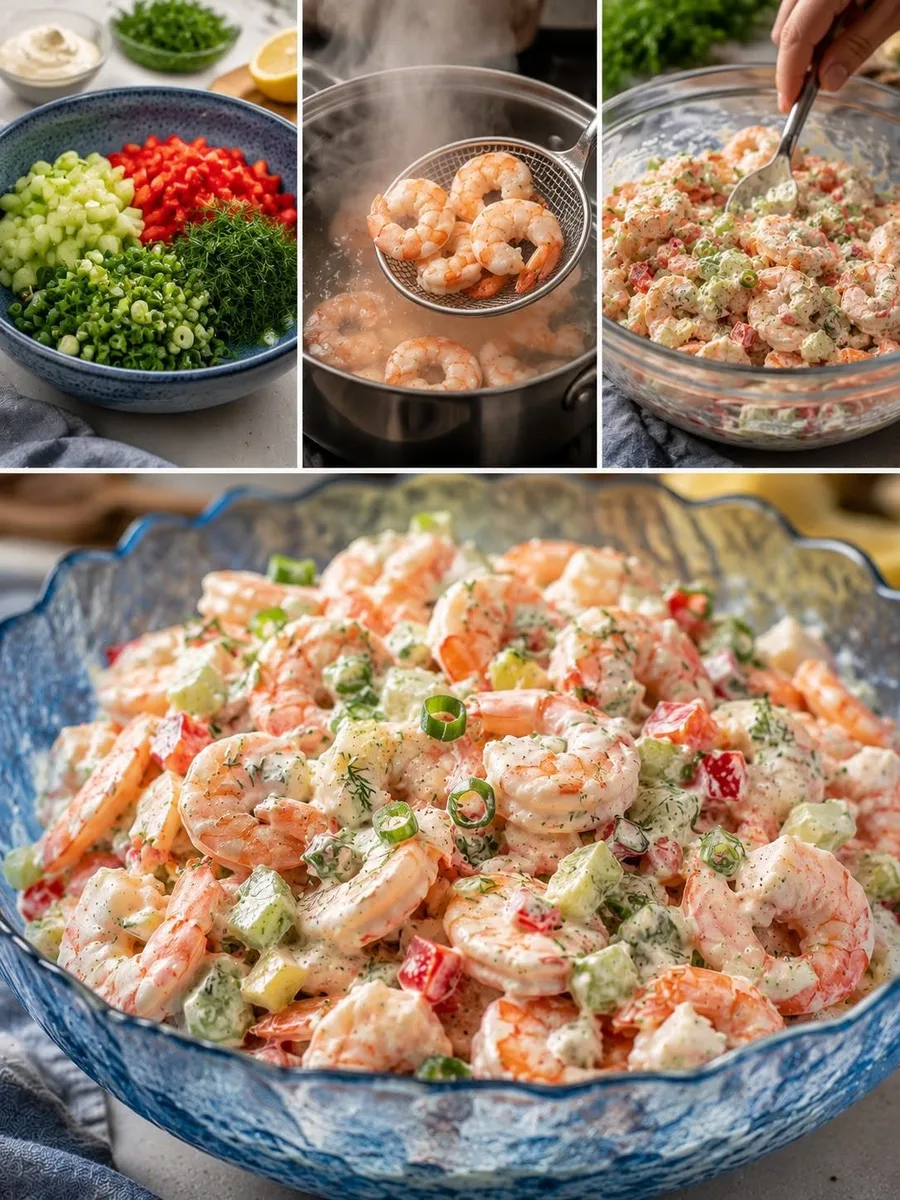 Salade de Crevettes Crémeuse à l'Aneth