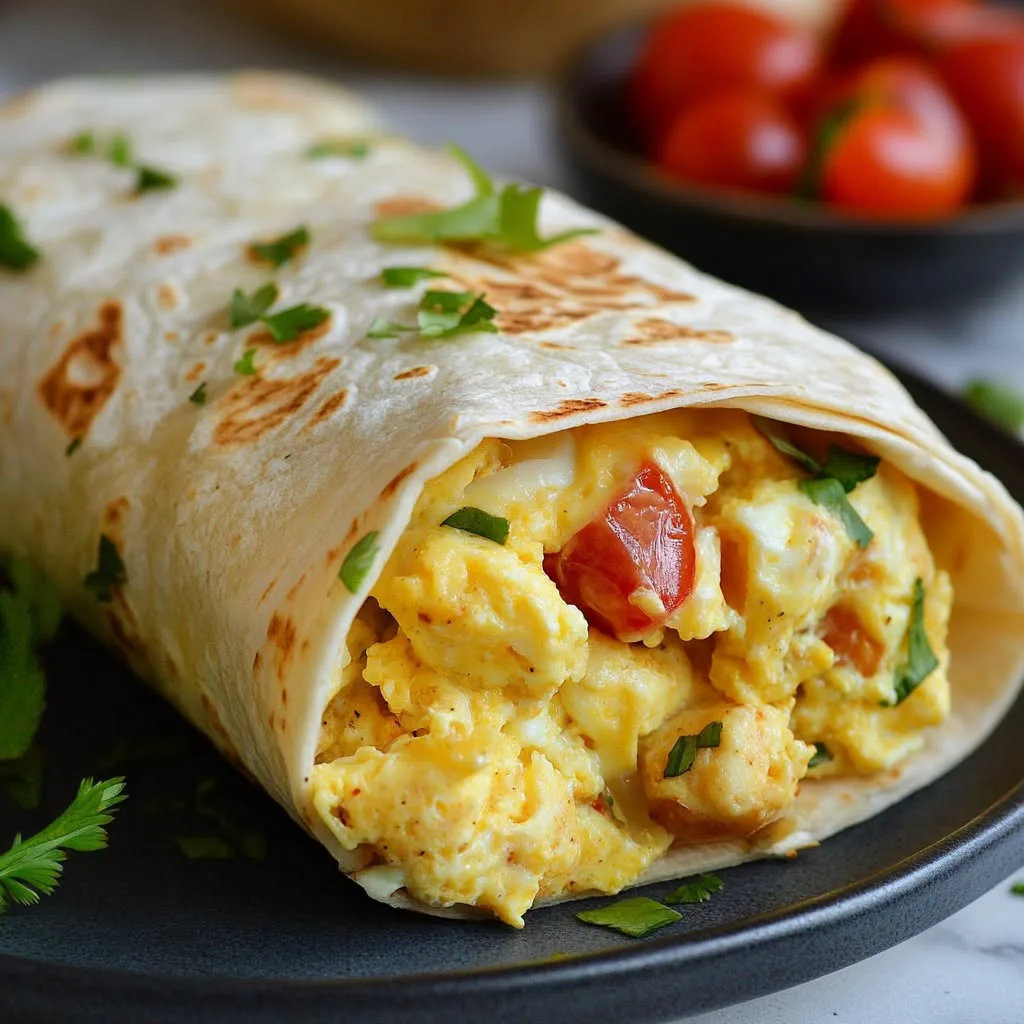 Wraps aux œufs brouillés