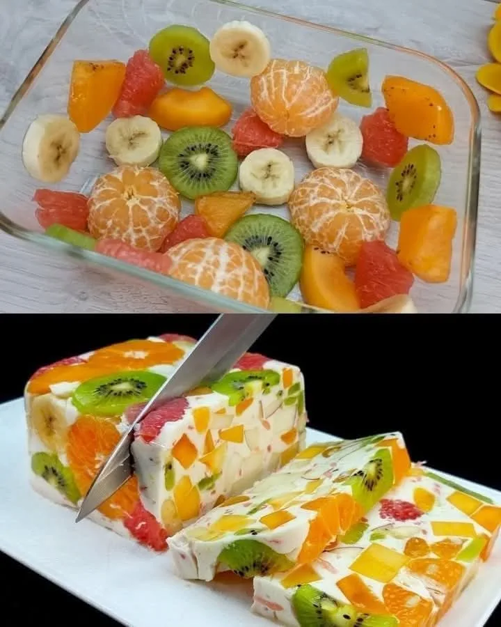 Dessert aux fruits et au lait – Gelée fruitée au yaourt
