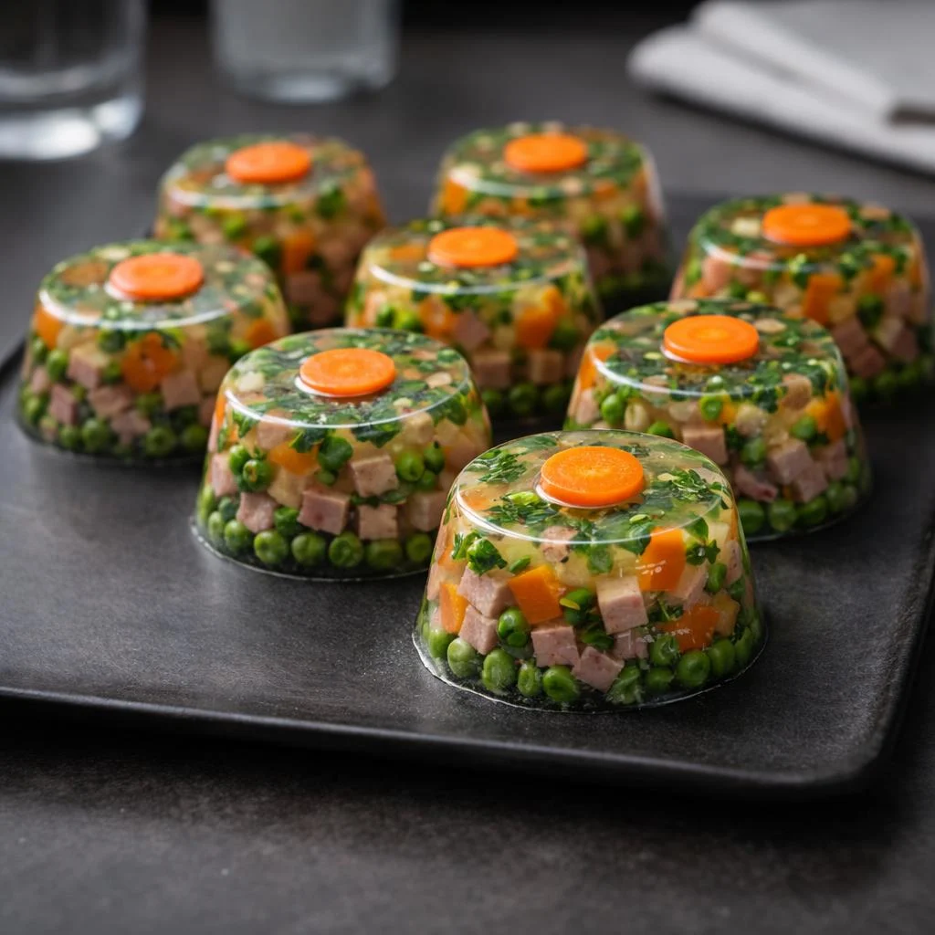 Aspic maison au jambon et légumes