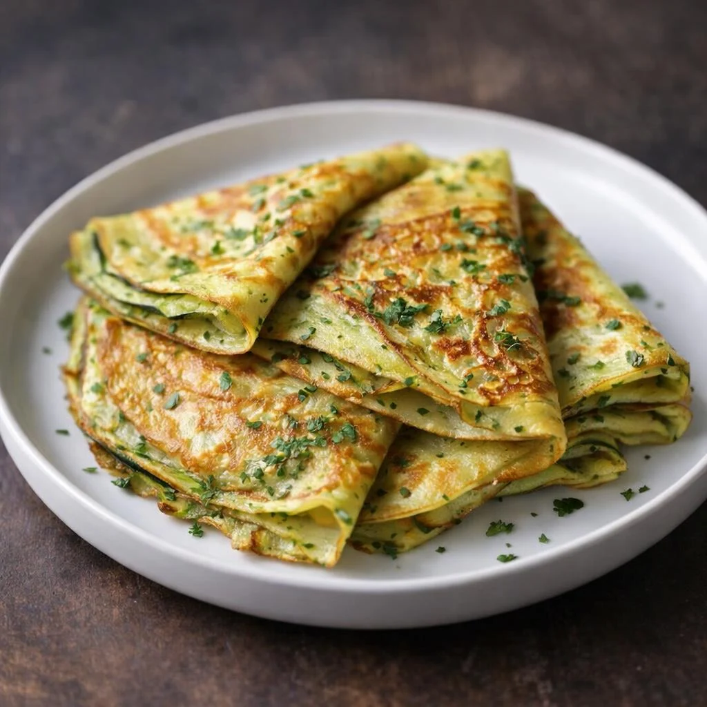 Recette de crêpes salées courgettes et pommes de terre