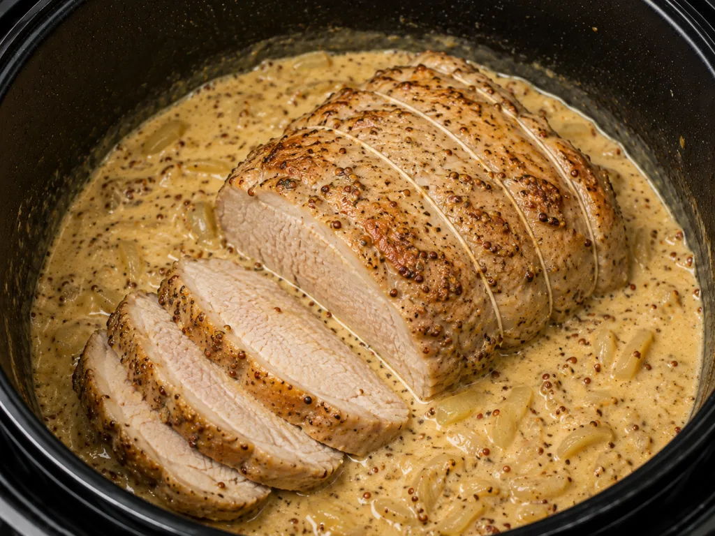 Rôti de porc au lait et moutarde au Cookeo