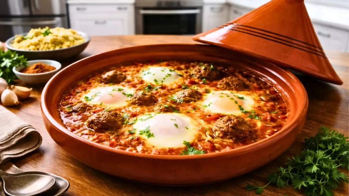 Tajine de bœuf haché aux œufs