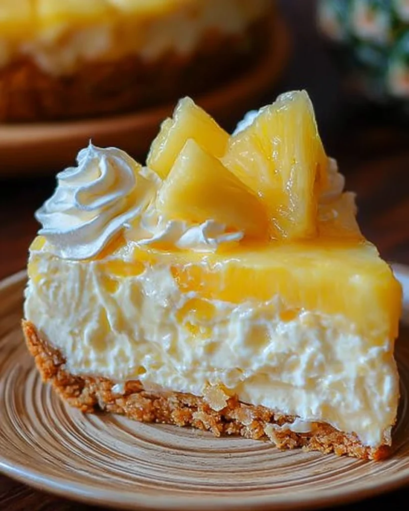 Cheesecake à la mousse d'ananas sans cuisson