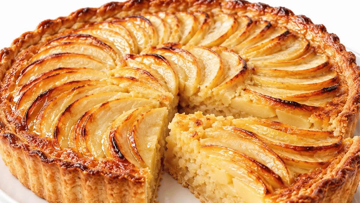 Tarte aux pommes à la crème d'amandes au Thermomix