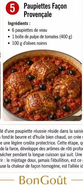 Paupiettes Façon Provençale