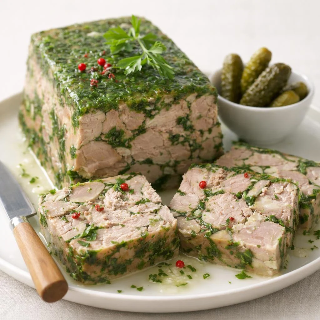 Terrine froide de porc au vin blanc et persil