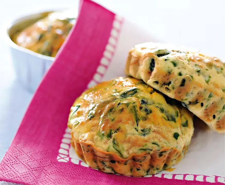 Muffins au comté et épinards