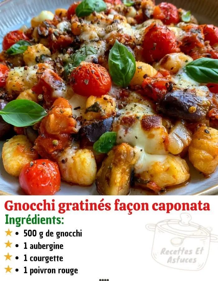 Gnocchi aux légumes et mozzarella à l'Air Fryer