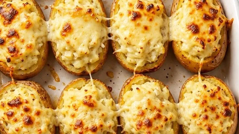 Pommes de terre au four crème et fromage