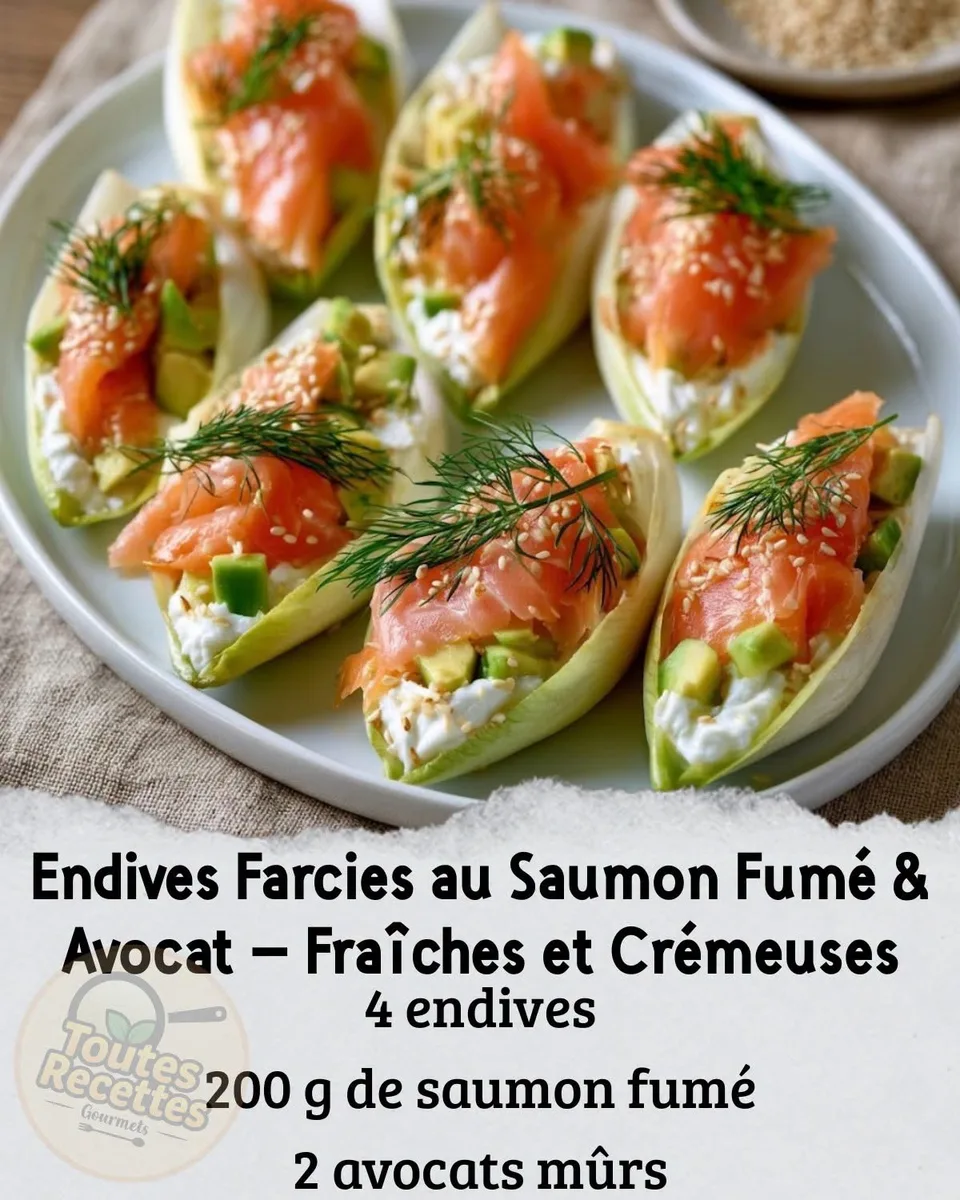 Endives Farcies au Saumon Fumé & Avocat