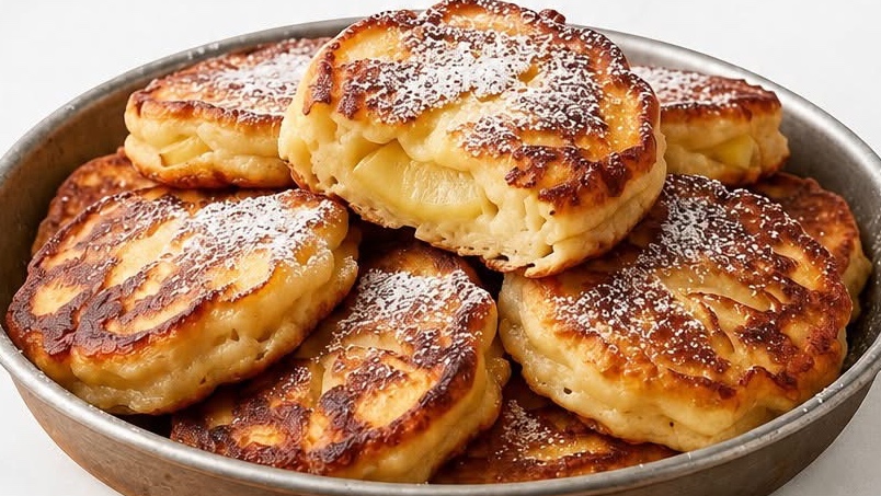 Beignets aux pommes cuits à la poêle — Moelleux & Gourmands !