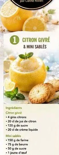 Citron givré & mini sablés