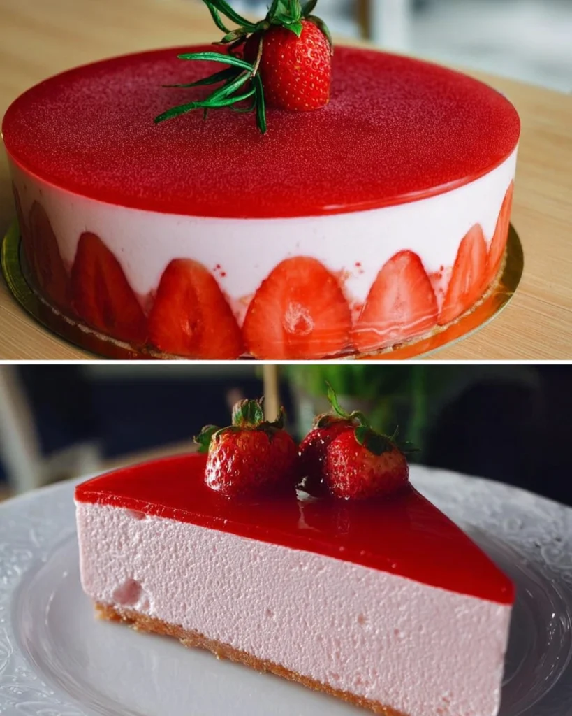 Gâteau aux fraises mousseux très simple à préparer