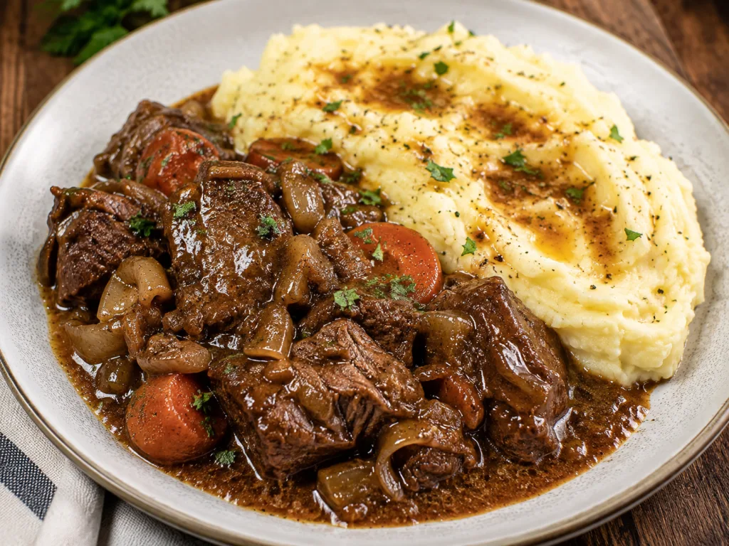 Bœuf Braisé et Purée Maison