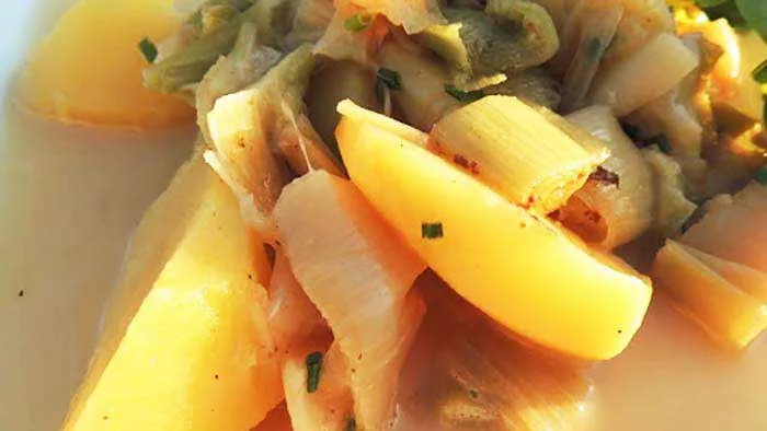 Fondue de poireaux et pommes de terre