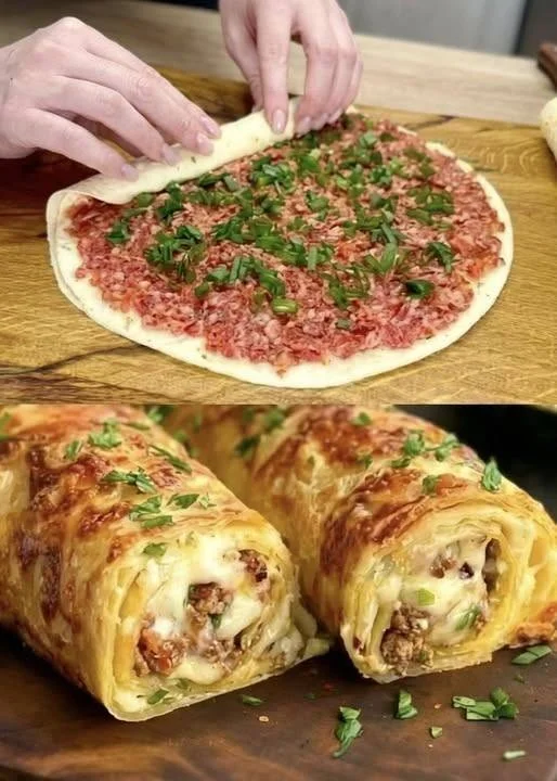 Tortillas Roulées au Bœuf Haché à l'Air Fryer