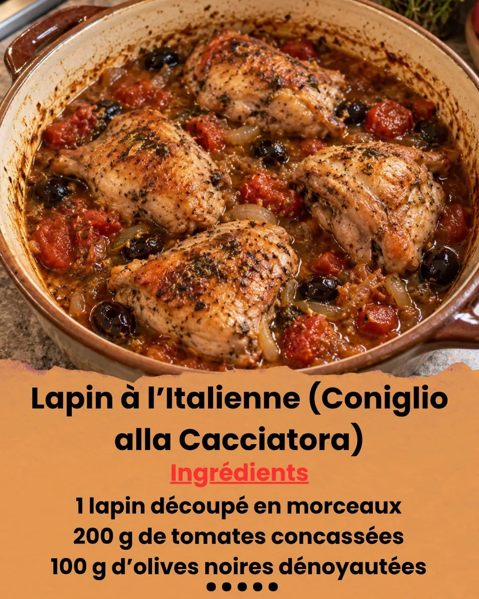 Lapin à l'Italienne (Coniglio alla Cacciatora)