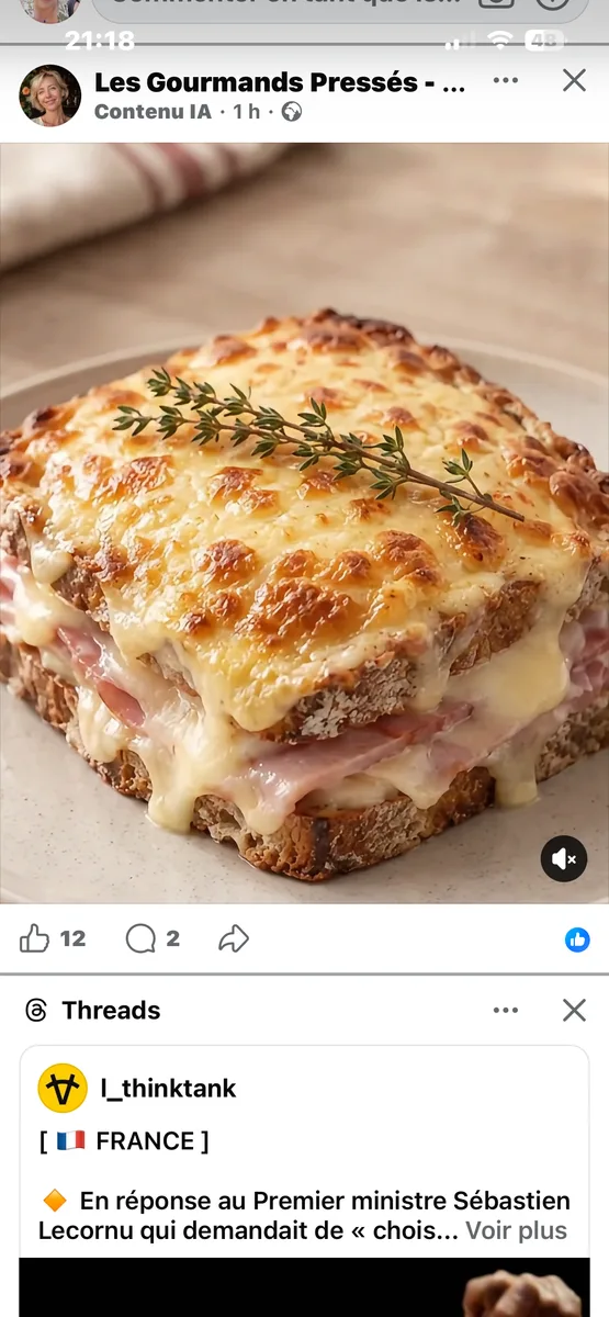 Croque-monsieur montagnard, gratiné et fondant