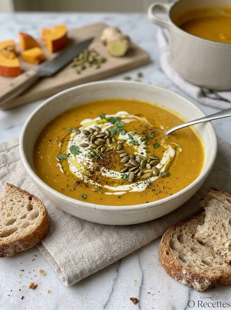 Velouté de Potimarron à la Crème et au Curry