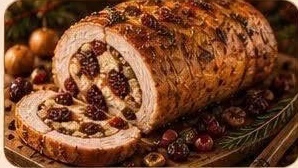 Dinde farcie aux fruits secs et cranberries