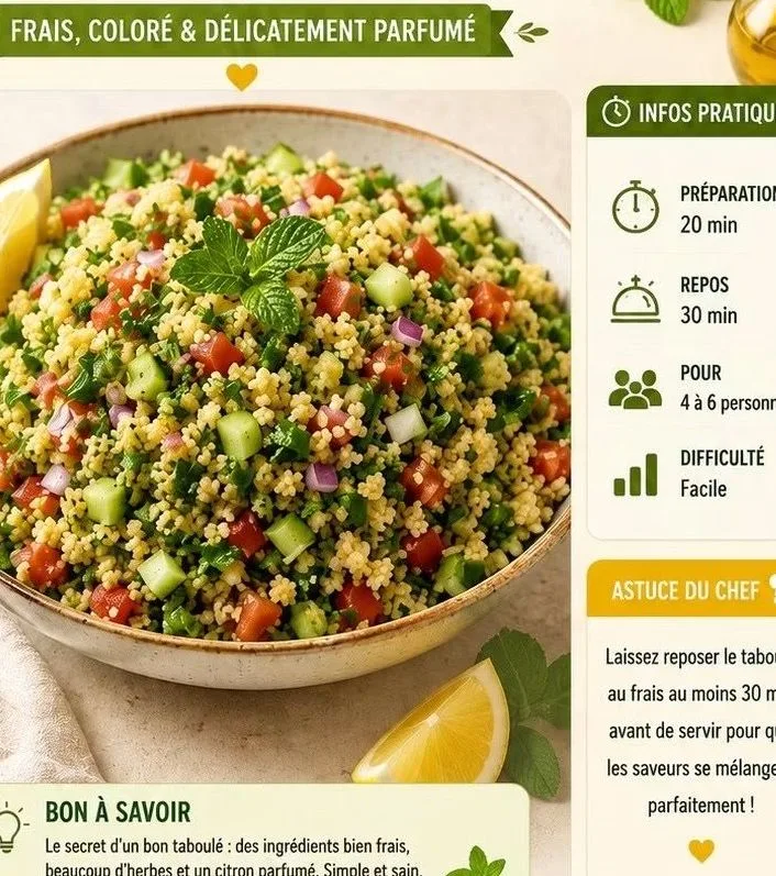 Taboulé Maison au Citron Frais