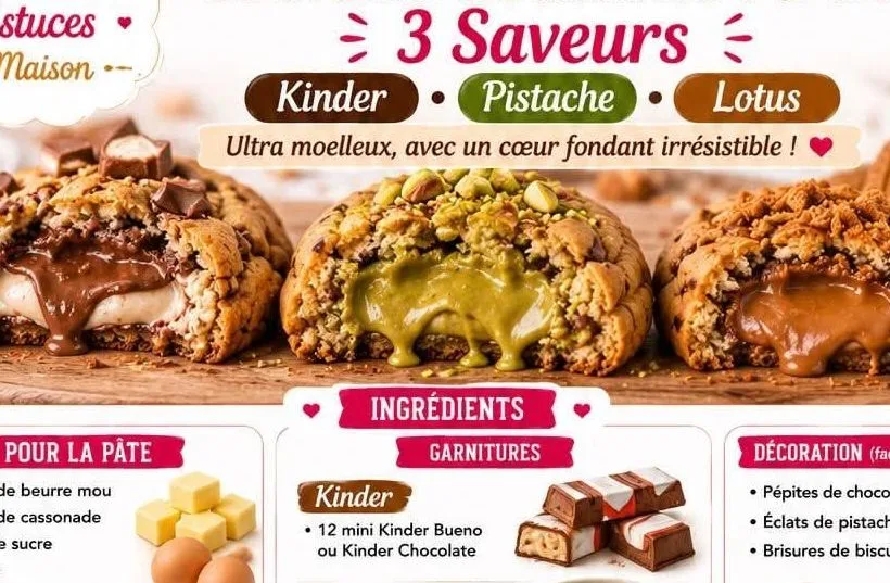 Cookies Coulants XXL - 3 Saveurs