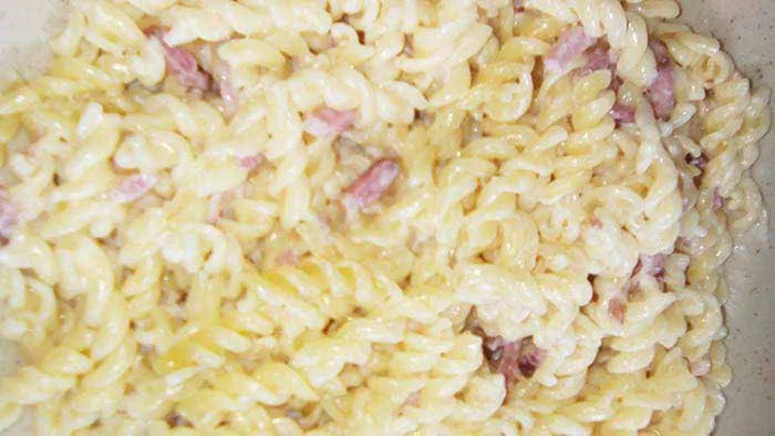 Pâtes façon carbonara express