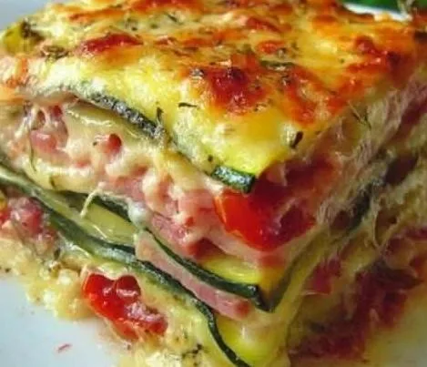 Lasagnes de Courgettes au Jambon et Tomates