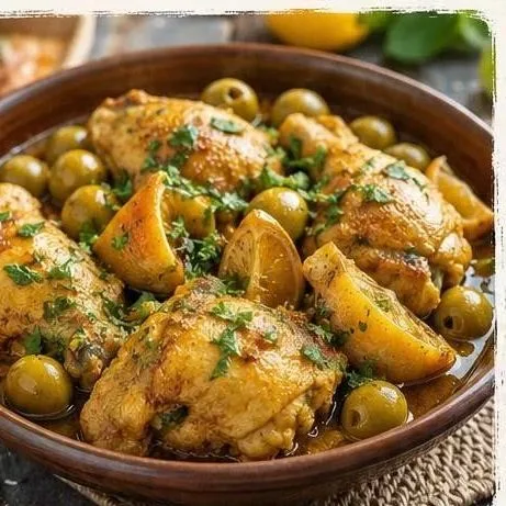 Tajine de Poulet aux Citrons Confits et Olives au Cookeo