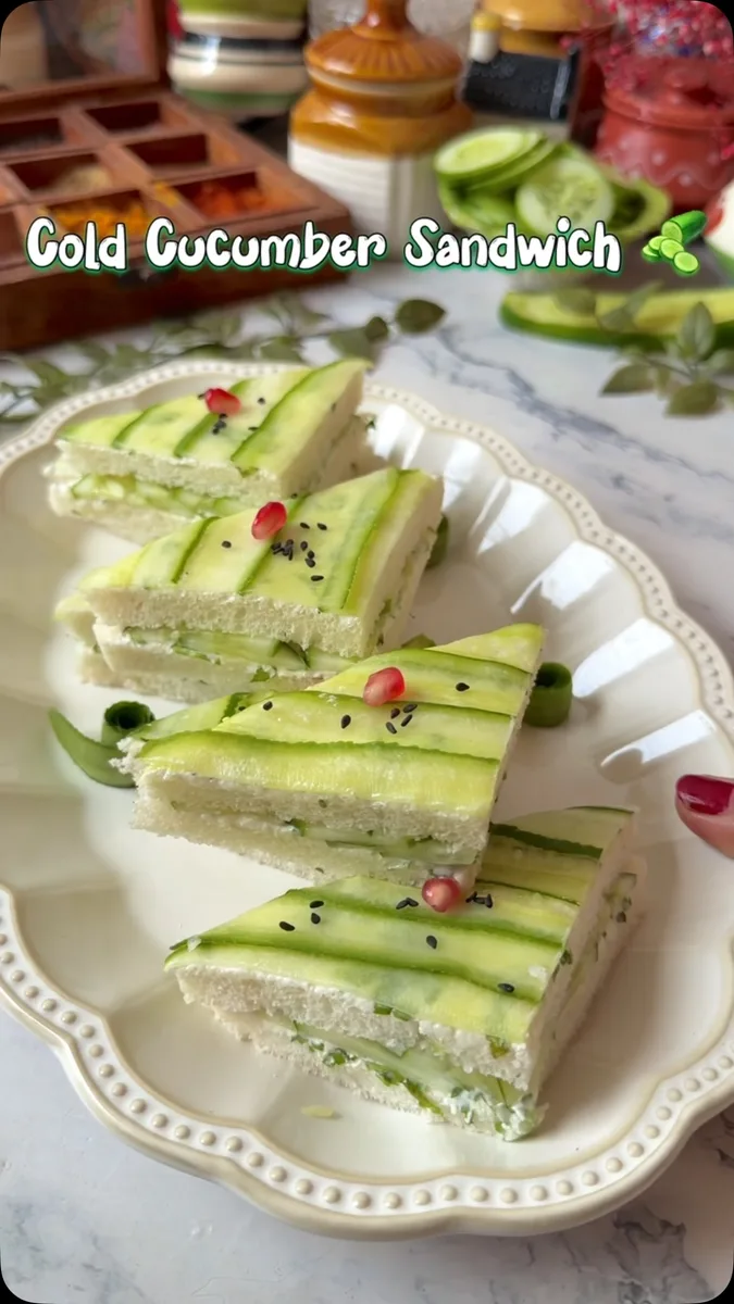 Sandwichs Rafraîchissants au Concombre Froid