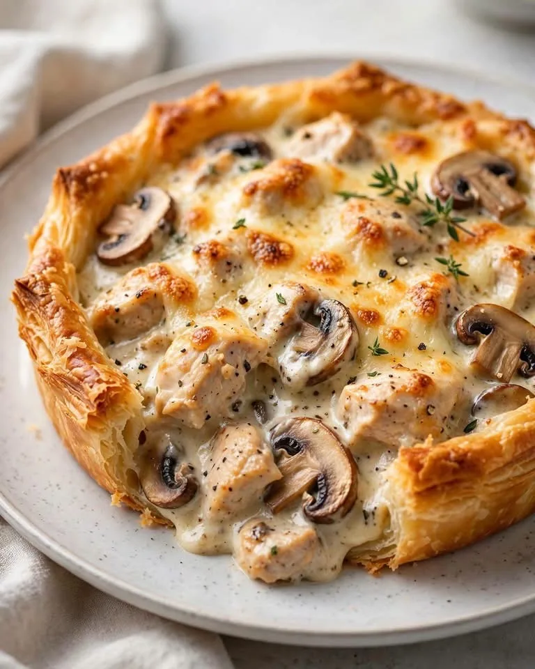 Tarte Poulet & Champignons