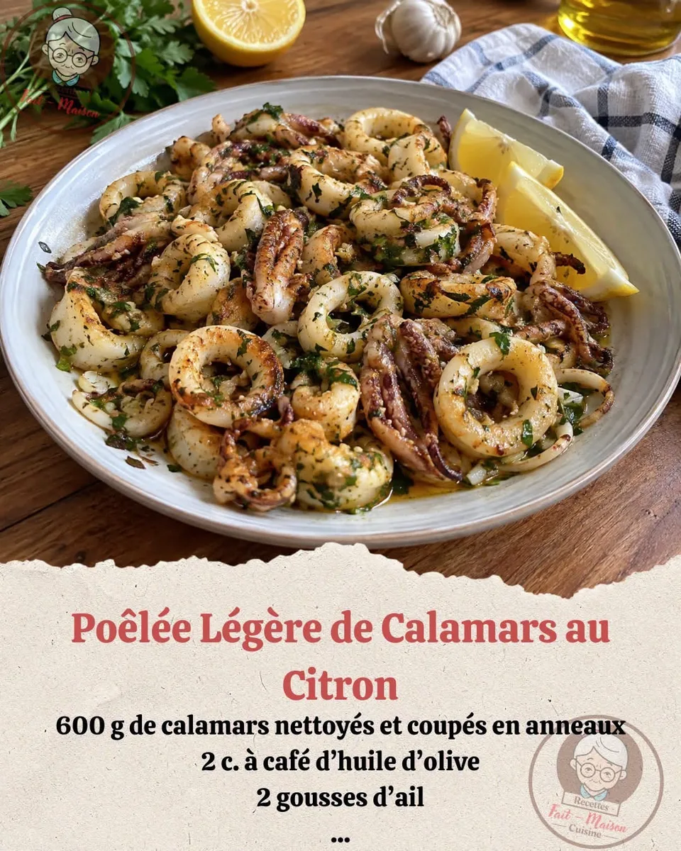 Calamars à l'ail et citron