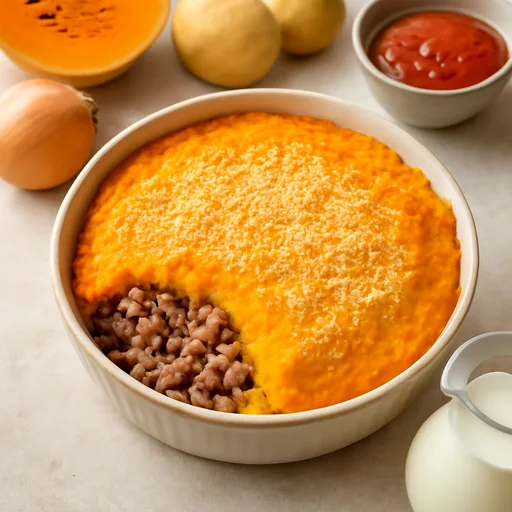 Parmentier courge-veau