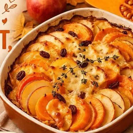 Gratin de Butternut, Carottes et Pommes de Terre