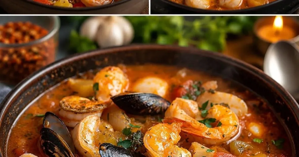 Soupe de Fruits de Mer à la Tomate