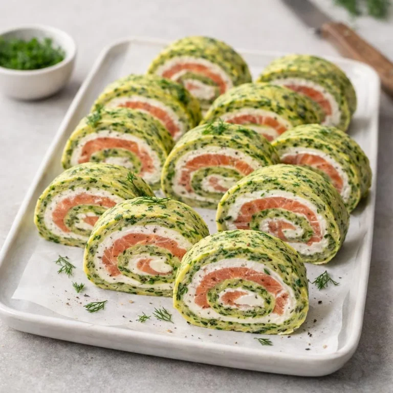 Roulé apéritif courgette, saumon fumé et mascarpone au poivre