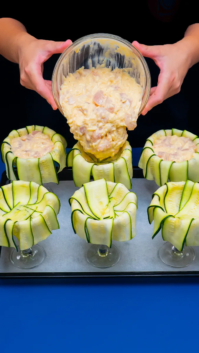 Poitrine de poulet aux courgettes