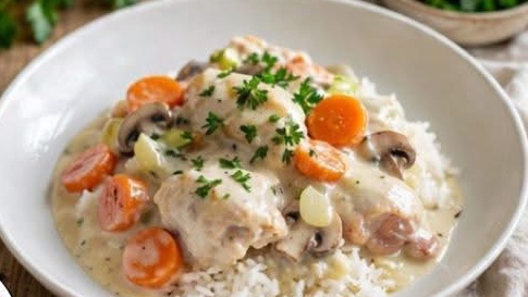 Blanquette de poulet maison onctueuse