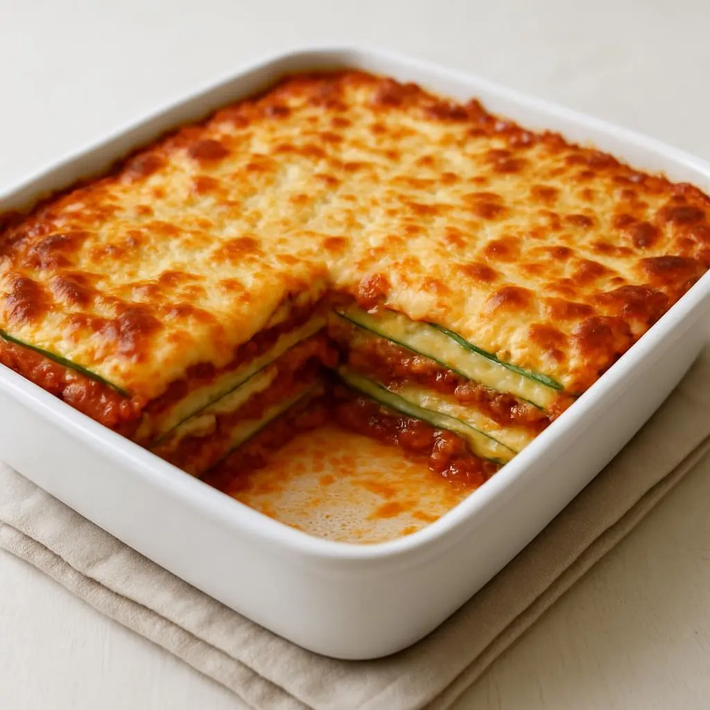 Lasagnes de courgettes à la viande hachée au four