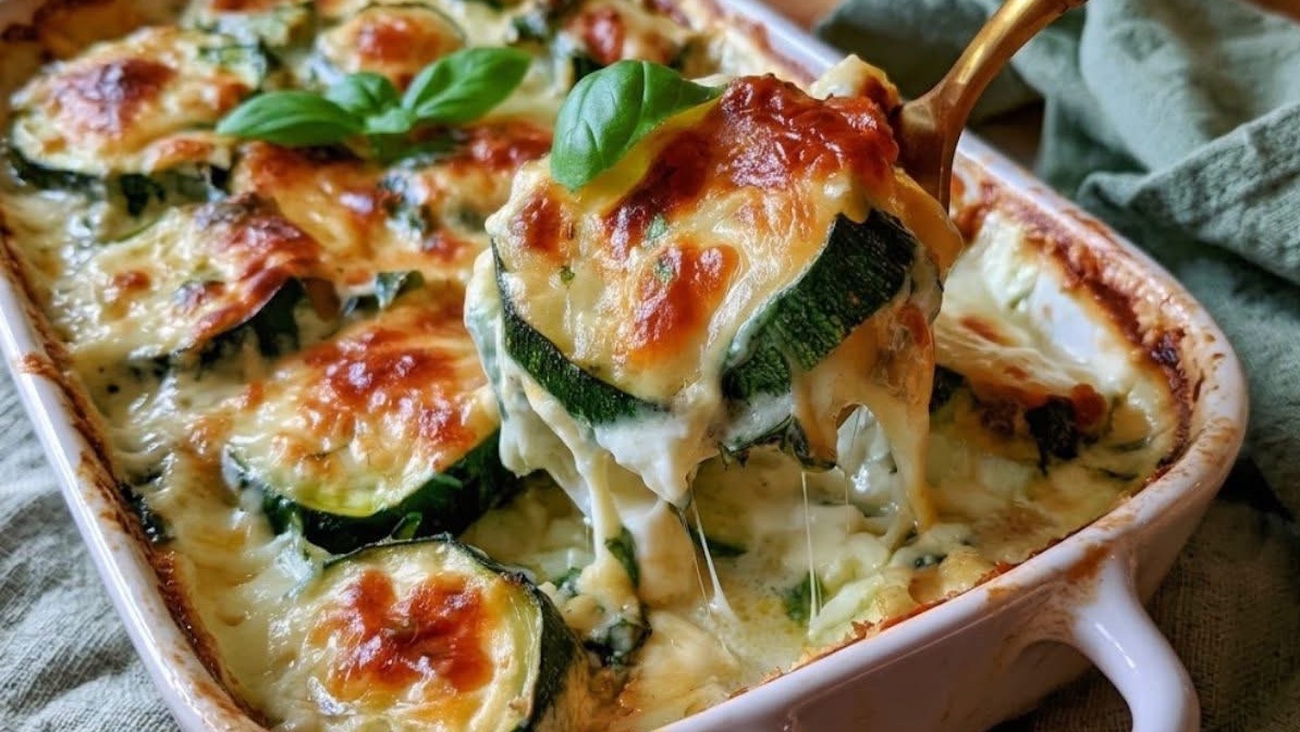 Gratin de courgettes à la mozzarella