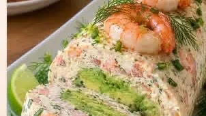 Bûche de Crevettes à l'Avocat & Citron Vert