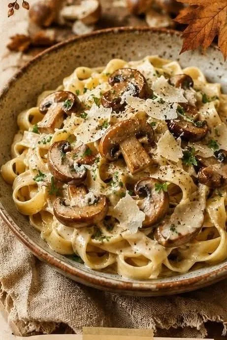 Tagliatelle à la crème de cèpes
