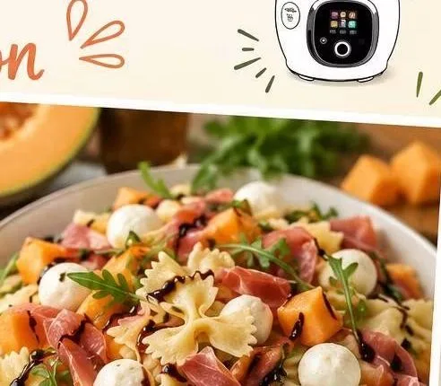 Farfalle melon & jambon au Cookeo