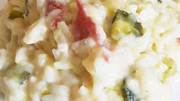 Risotto courgettes jambon