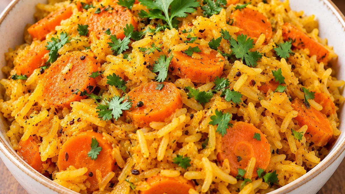 Riz et carottes à l'indienne