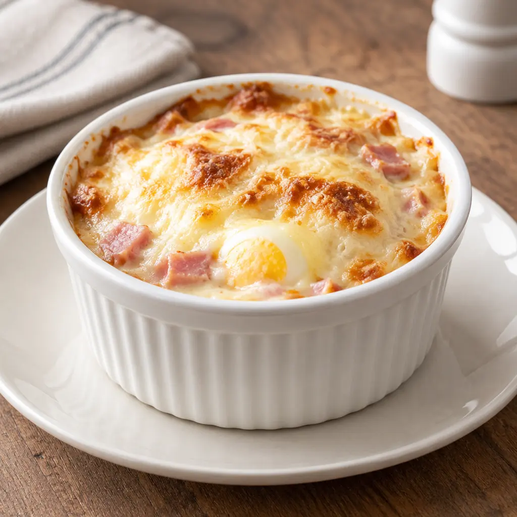 Gratin d’œufs durs, crémeux et bien gratiné