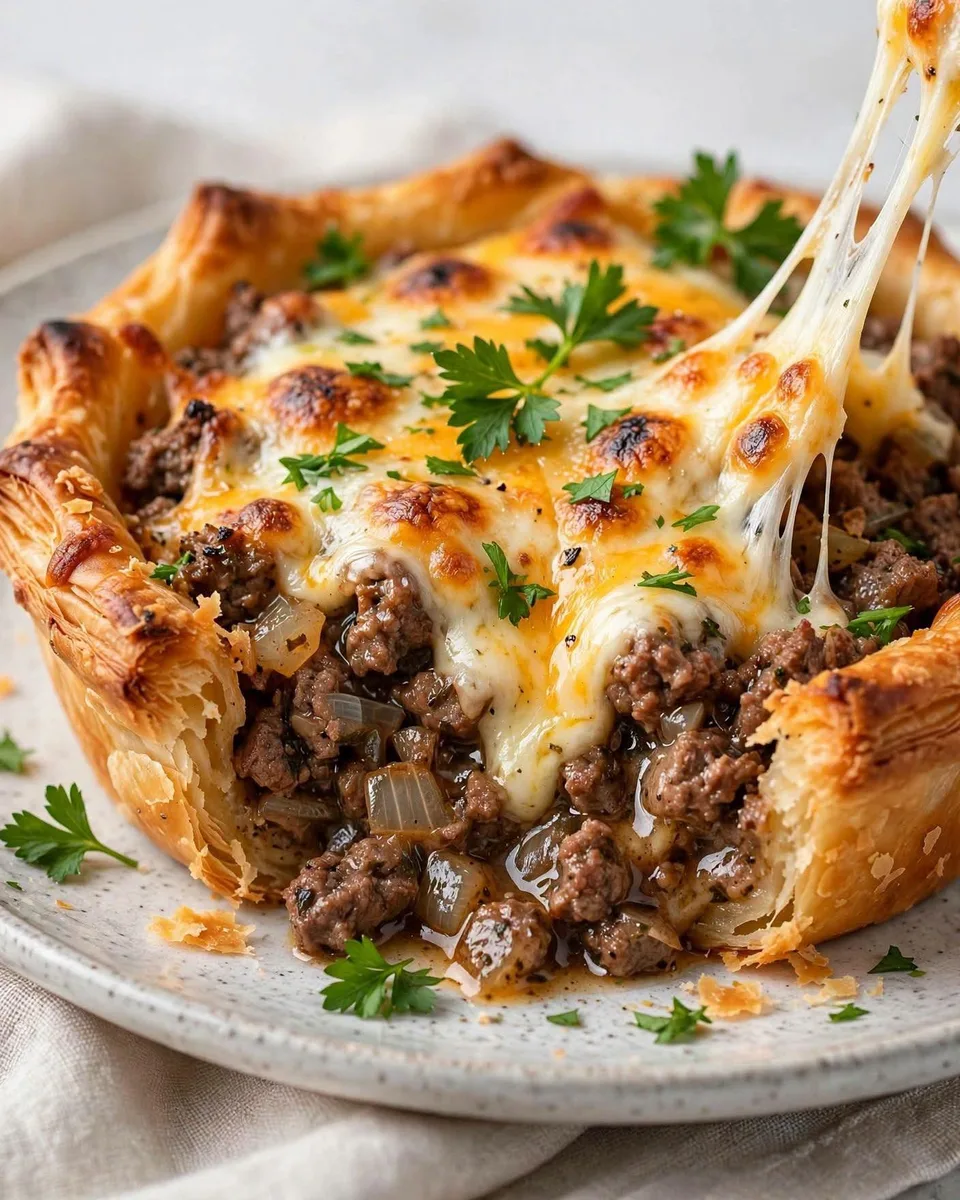 Tarte à la viande hachée & fromage