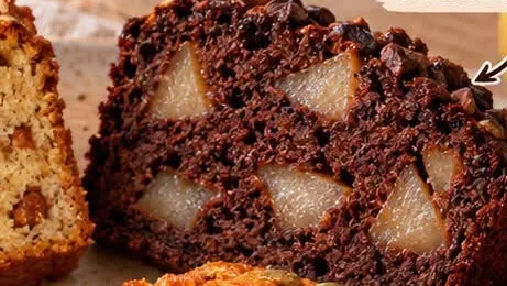 Cake poire–cacao